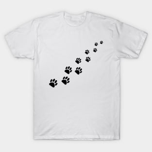 Little Animal Tracks - black T-Shirt